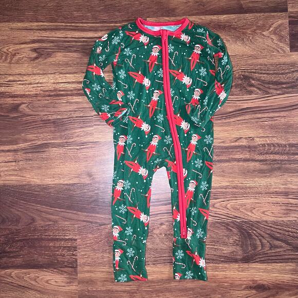 Little Snuggles Elf On The Shelf Christmas Pajamas Pjs Bamboo 18-24 Months - Picture 1 of 8